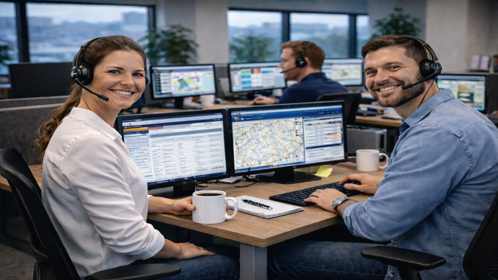 Control room and logistics team